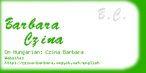 barbara czina business card